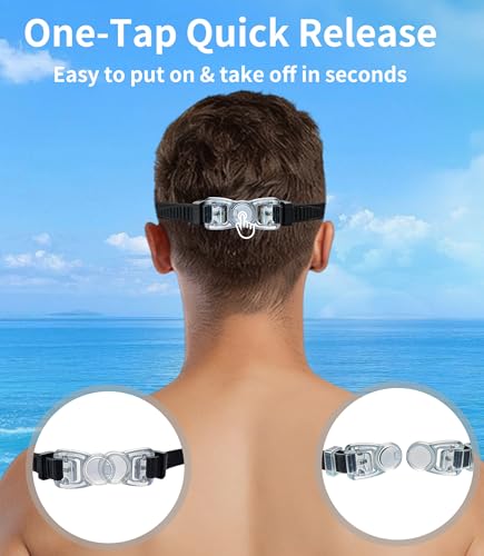 Unisex Swimming Goggles 2 Pack Anti-Fog Wide View No Leakage - BlackSilver & Blackpink
