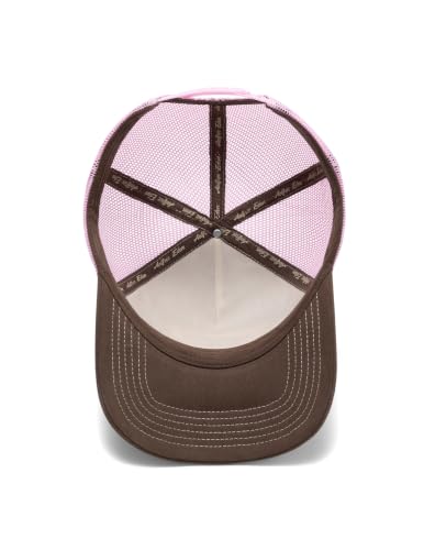 Aelfric Eden Trucker Hat Color Block Mesh Snapback Baseball Cap - Brown Pink