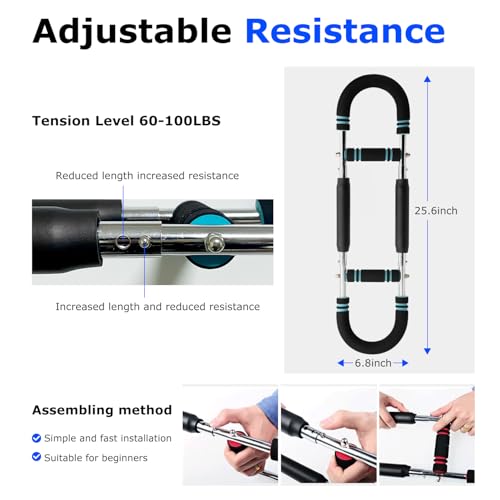 Twister Arm Trainer 60-100lb (Blue) – Portable Upper Body Strengthener for Chest, Arms & Shoulders