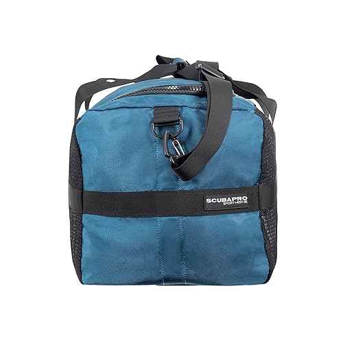 SCUBAPRO Sport 95 Mesh Dive Bag with Double Duffel Straps and Adjustable Shoulder Strap for Scuba Diving Gear, Denim Blue Color Fabric