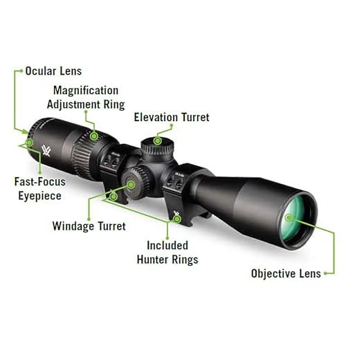 Vortex Triumph HD 3-9x40 Second Focal Plane, 1-inch Tube Riflescope Kit - Dead-Hold BDC (MOA) Reticle, 1" Hunter Rings - 0.90" Low Height, Neoprene Cover