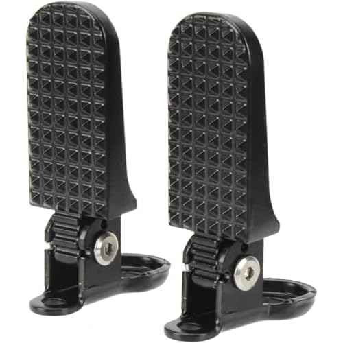 Taicle 1 Pair Foldable Bike Rear Pedals, Quick Release Aluminum Alloy Foot Pegs, Non-Slip Footrests for Mountain, City, E-Bikes & Folding Bicycles