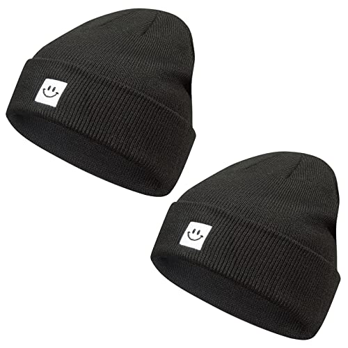 Knit Beanie Hat for Men/Women 2Pack