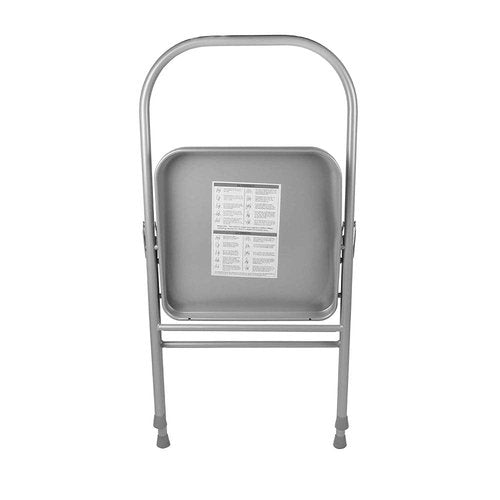 Yoga-Mad Yoga Chair | Reinforced Folding | Silver Steel | Supports Yoga Backbends, Twists, & Shoulder Stands