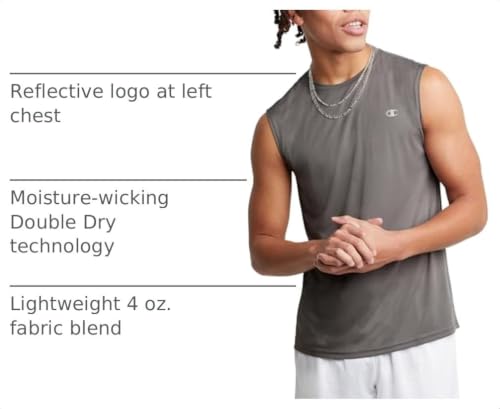 Champion Men's Muscle Tank Top - Stone Gray XX-Large Sleeveless T-Shirt