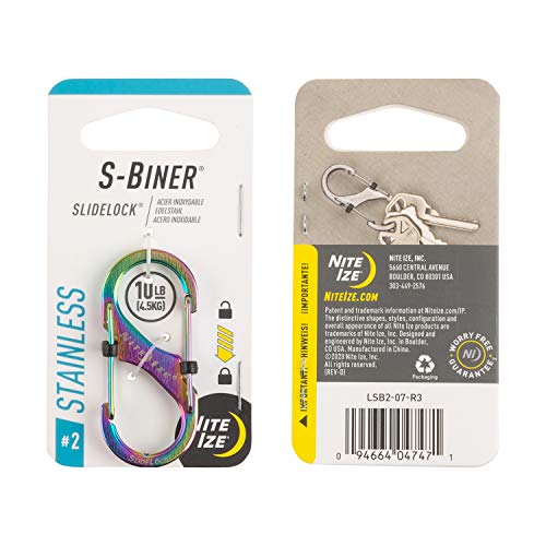 Nite Ize S-Biner SlideLock Stainless Steel Carabiner Pack of 2 Size #2