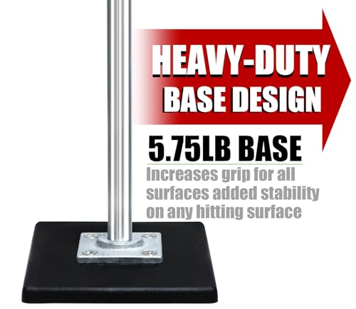 Portable Baseball Batting Tee Adjustable 25-37 Inches with Carry Bag - Silver