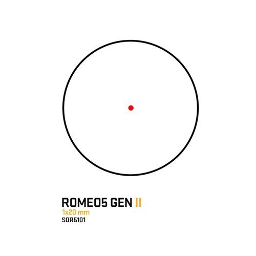 SIG SAUER ROMEO5 GEN II 1x20mm Compact Durable IPX-7 Waterproof Gun Shooting Sight, Parallax-Free Optical Design, 12 Illumination Settings - Red Dot Sight