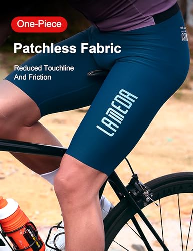 Men's Cycling Bib Shorts Blue Large Padded Breathable Bike Shorts Lightweight Bicycle Tights