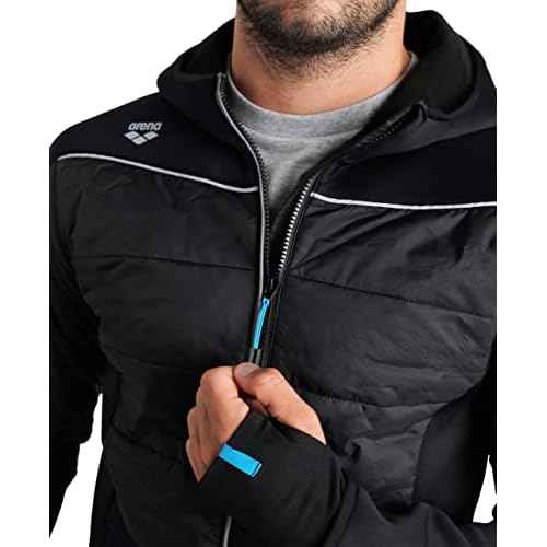 ARENA Team Unisex Half-Quilted Hooded Jacket Regular Fit Full Zip Insulated Panels