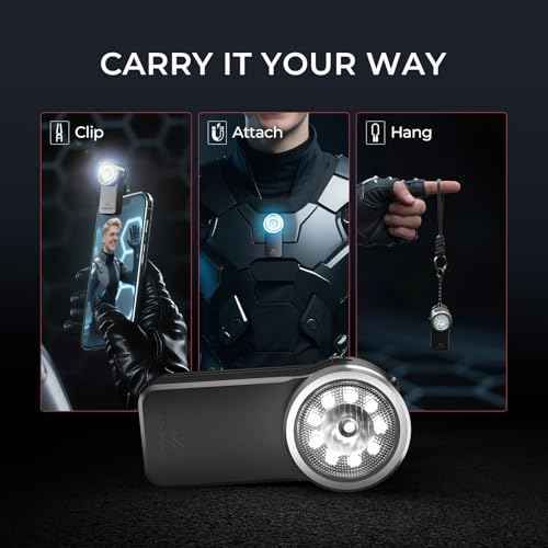 Wurkkos HD03 Rechargeable EDC Flashlight 680 High Lumen Clip Light, Small Flashlight Triple Light Source, 90 High CRI, IPX6 Waterproof, Magnetic Mini Pocket Flashlight for Working Emergency Signal