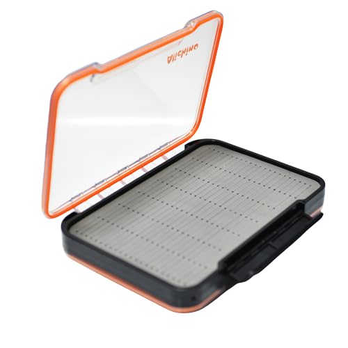 Fly Box for Fly Files Large Waterproof Ice Jig Box - Grey Foam Insert