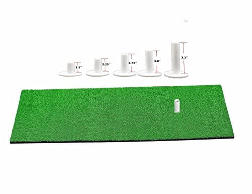 FINGER TEN Golf Rubber Tees Driving Range Value 5 Pack, Mixed Size or 5 Same Size for Practice Mat (White 5 Pack(1.5,2.25,2.75,3,3.13))