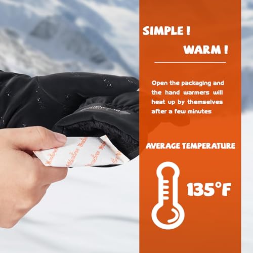 Disposable Hand Warmers 40 Pairs Air-Activated Heat Packs for Hands Toes - Up to 12 Hours