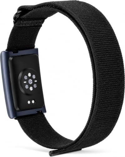 Breathable Nylon Bicep & Ankle Strap for Amazfit Helio - Black, 38cm