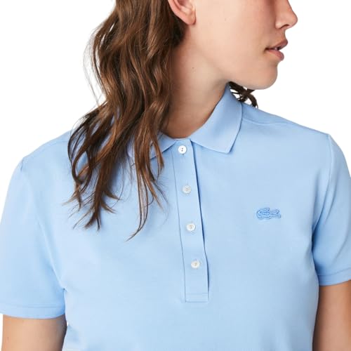 Lacoste Women's Short Sleeve Slim Fit Stretch Pique Polo Shirt