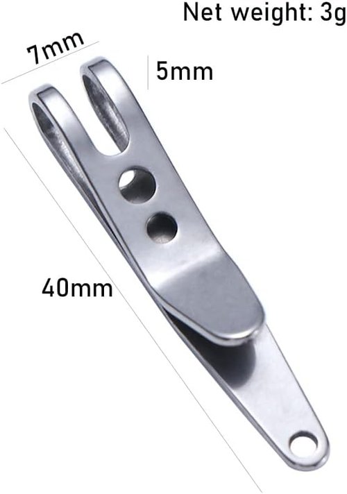 WinldMonmo Stainless Steel Pocket Bag Suspension Clip, Waist Belt Hanging Clip, Mini Metal Key Buckles, Portable Pocket Clips for Outdoor, Running