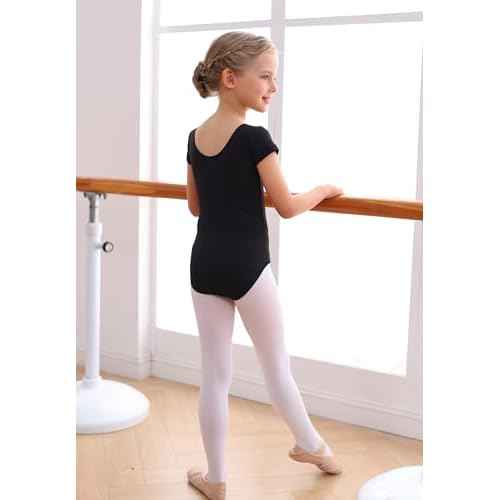 Dance Ballet Leotards Basic Short Sleeve for Girls Toddler Gymnastics Outfit Bodysuit