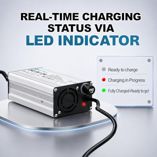 54.6V 2A Lithium-Ion E-Bike & Scooter Charger with 7 Connectors - Lab-Tested Safety
