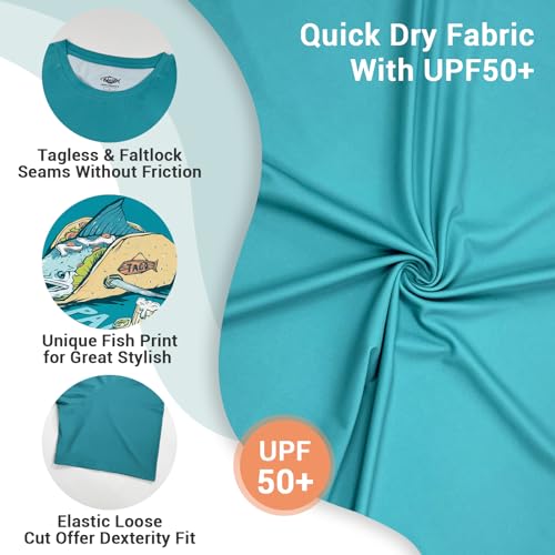 Palmyth Fishing Shirts for Men Short Sleeve UPF 50+ Sun Protection UV T-Shirt Tee