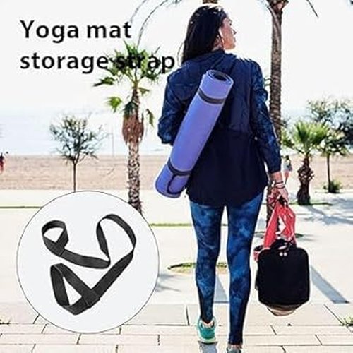 Gryshanyun Adjustable Yoga Mat Strap Holder, Non-Slip Nylon Carrier Sling for Pilates, Exercise and Fitness Mats, Doubles as Resistance Band for Stretching