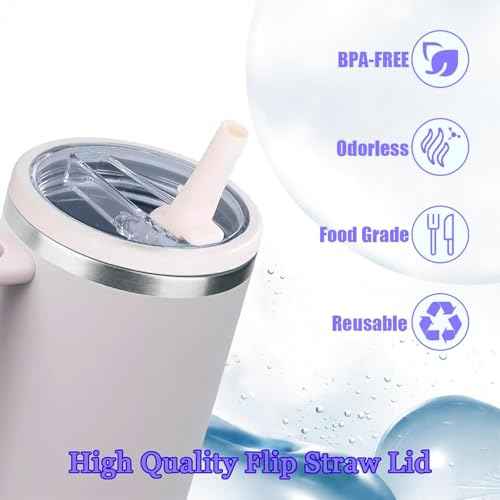 2 Pack Stanley Lid Replacement 40 oz, for Stanley Quencher H2.0 Cup Accessories, Spill-Proof Design, High-End Heat-Resistant Material (Milk White)