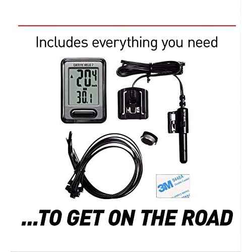 CATEYE Velo Wired Bike Computer ? Entry-Level Speedometer and Odometer, Perfect for Beginner Cyclists, Auto Start/Stop, Easy Setup for Road, MTB, Gravel Bikes, 3 Year Battery Life
