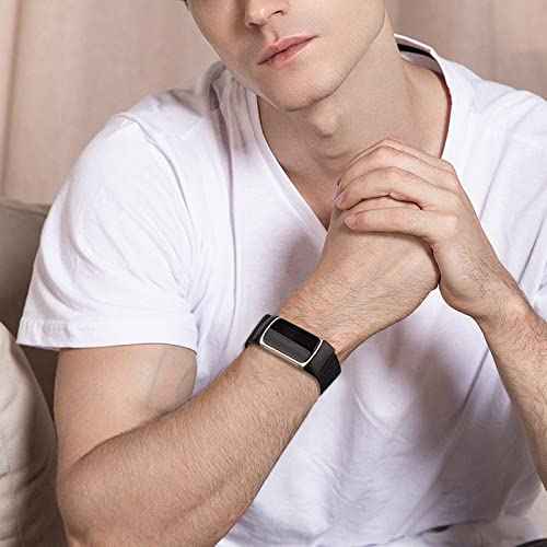 surundo Compatible with Fitbit Charge 6/Charge 5 Bands for Wmen Men, Metal Mesh Milanese Loop Adjustable Strap Replacement for Fitbit Charge 6/Charge 5 Advanced Fitness & Health Trackers