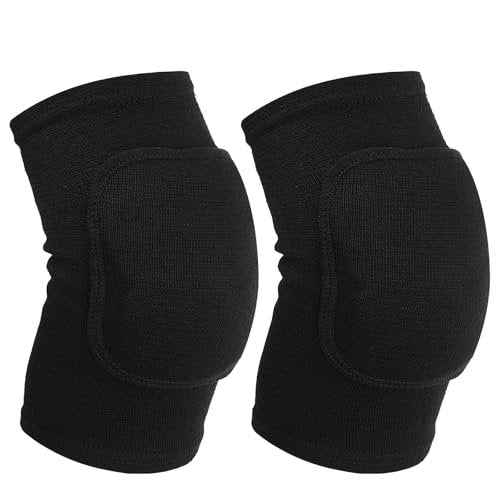 1 Pair Tandem Volleyball Elbow Pads, Arm Brace Pads Elbow Protector Strap Support Fitness Arm Protector Compression Breathable with Padded for Men and Women (Black, S, Suitable weight:110-176lb)