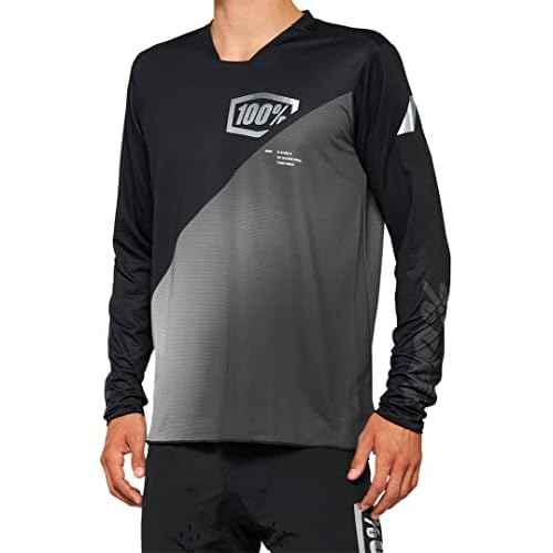 100% Rcore Mountain Biking Jersey - Down Hill/Enduro Riding Apparel Black/Grey