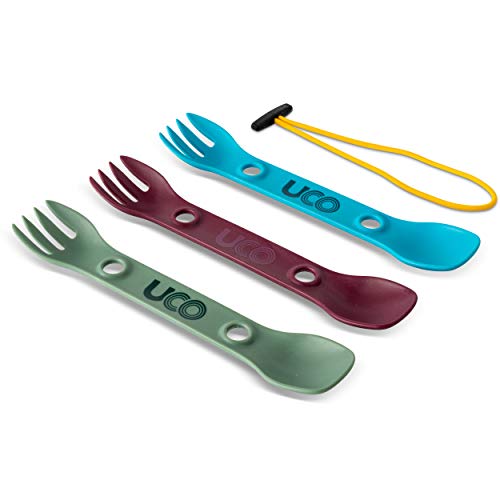 UCO Mini Spork Camping Utensil Set - Terra 3 Pack for Kids & Backpacking