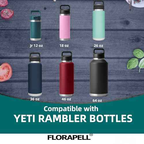 Lid for Yeti Rambler 12 18 26 36 64 oz, Cap with Flexible Handle, Replacement Chug Lids for Yeti 18oz 26oz 36oz 64oz Rambler Water Bottle Top Accessories