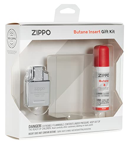 Zippo Butane Insert Gift Set - Double Torch, Refillable, Fits All Classic Cases
