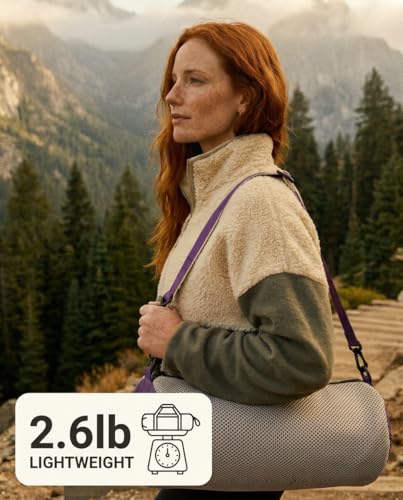 Purple Camping Chair Lightweight Low-Back Portable Seat for Hiking & Beach