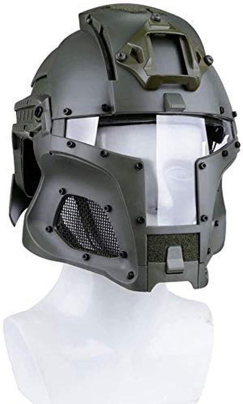 N/W Men's Cosplay Airsoft Paintball Full Face Protective Helmet, Medieval/Knight Style, Adult, Medium, 3.2 pounds