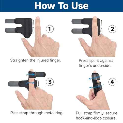 SUNBURST Finger Splint - Adjustable Trigger/Mallet Finger Brace for Thumb, Index & Middle Fingers - Easy One-Hand Fit, Breathable & Reusable for Arthritis/Injury Relief
