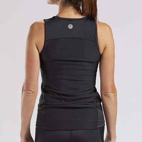 Zoot Women's Core Tri Tank, Performance Triathlon Race Tank Top, UPF 50+ Fabric, Rear Pockets, Mesh Panels, & Cam Lock Zipper