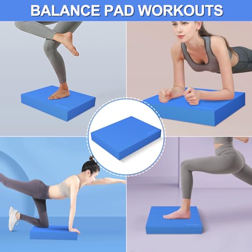 XL Foam Balance Pad for Physical Therapy Blue - 19.8 x 15.7 x 2.4 Inches