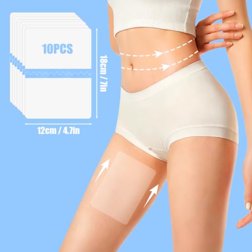 Women Thigh Lift Tape for Loose Skin, Waterproof Anti-Chafing Firming Patches - 10PCS