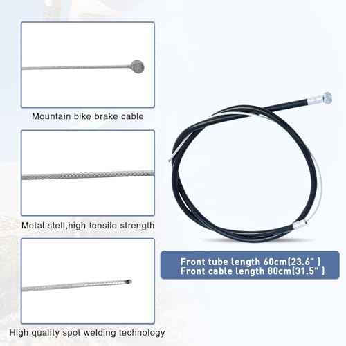 WEEROCK Bike Calip Brake Set Front and Rear C Brake Set, Rim Brake Set with Aluminium Alloy Brake levers, Bike Cables for Kids Bike, Child Bike, Student Bicycle, BMX£¬Beach Bike, Commuter Bike