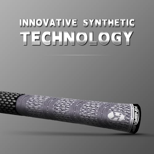 13 Pack Golf Club Grips - Rubber, Anti-Slip, Standard Midsize & Oversize Gray/Black