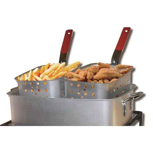 King Kooker 1618 16-Inch Propane Outdoor Cooker with Aluminum Pan and 2 Frying Baskets, Multicolor