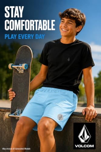 Kids Fleece Athletic Sweat Shorts - Aqua, Size 16 - Boys Sportswear