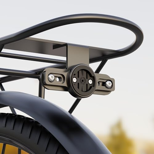 DDJ Bike Cargo Rack Mount, Compatible with Garmin Varia RTL515, RTL510, RVR315, Magene L508, for (60-85mm) 2.36-3.34 Inch Bicycle Rear Racks, Made of Durable Steel and ABS, with Installation Tools