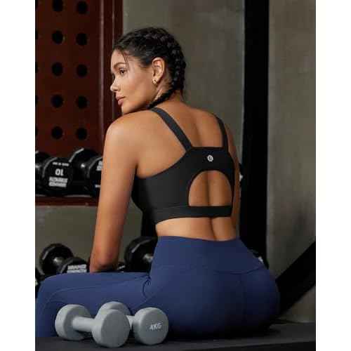 RUNNING GIRL High Impact Sports Bras for Women,Racerback Running Bra Workout Crop Tank Tops Longline Sports Bra Push up