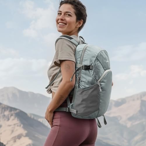 Lightweight Hiking Backpack 25L Foldable Outdoor Daypack for Men Women