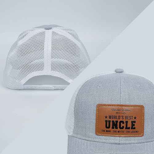 Men's Hat Gifts - Men's Cap Gifts for Father's Day Christmas Birthday Gifts Trucker Hat Leather Pattern Baseball Cap
