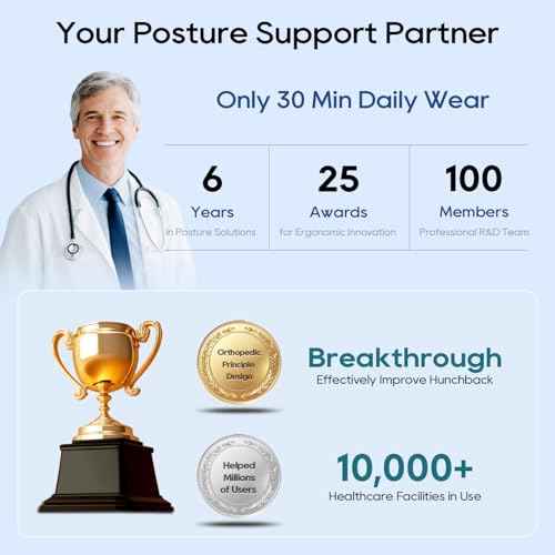 Posture Corrector for Women and Men, Hunchback Posture Corrector, Relieves Neck/Shoulder/Back Pain at the Source, Adjustable and Breathable Upper Back Brace