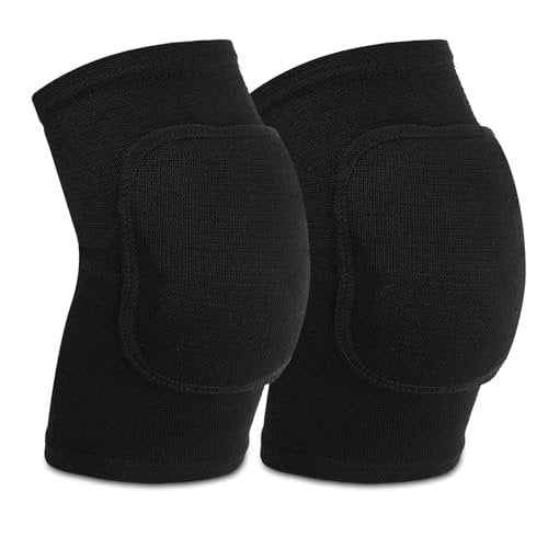 1 Pair Arm Brace Pads, Elbow Protector with Thicken Sponge Padding Breathable Anti-Collision Elbow Wraps Volleyball Basketball Tennis Compression Elbow Pads Support Strap for Kids Men Women (Black)