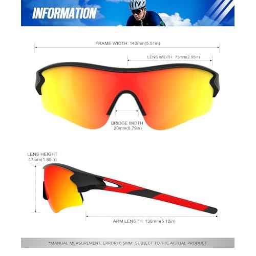 Polarized Sunglasses-Men-Women Running Sunglasses: Sports Sunglasses Mens Polarized Sun Glasses Cycling Fishing
